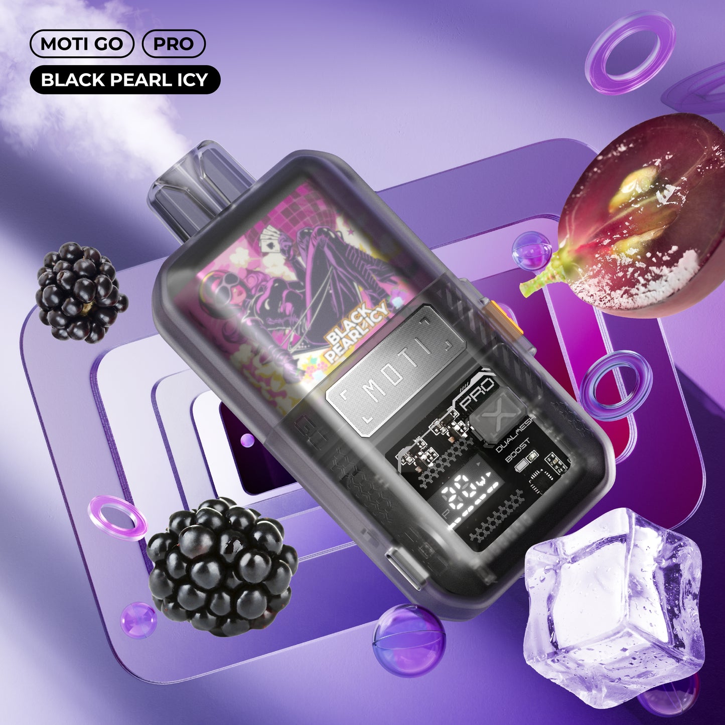 MOTI GO PRO KIT - Pearl Icy (Blackberry Grape) 12,000 Puff