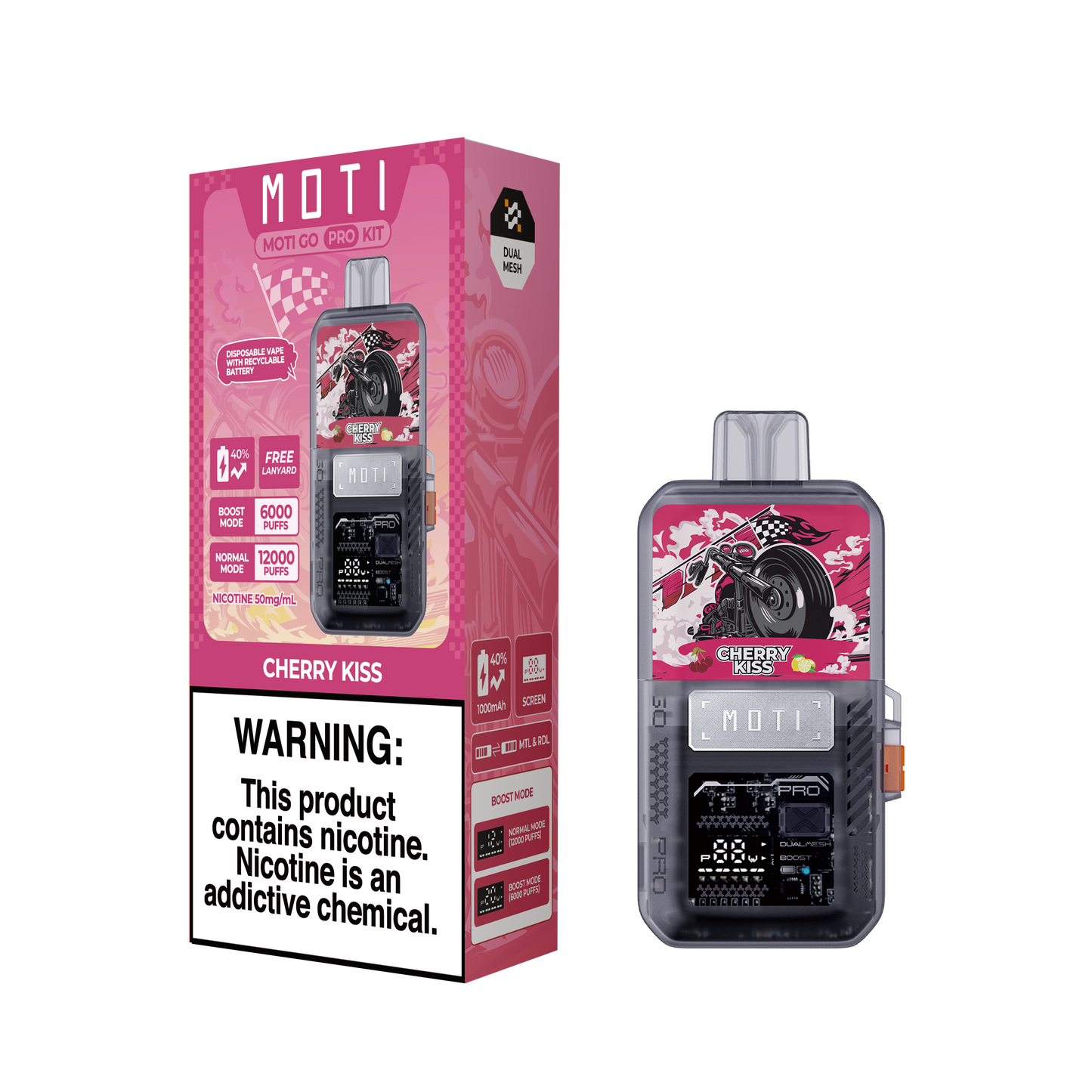 MOTI GO PRO KIT - Cherry Kiss 12,000 Puff