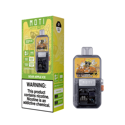 MOTI GO PRO KIT - Sour Apple Ice 12,000 Puff