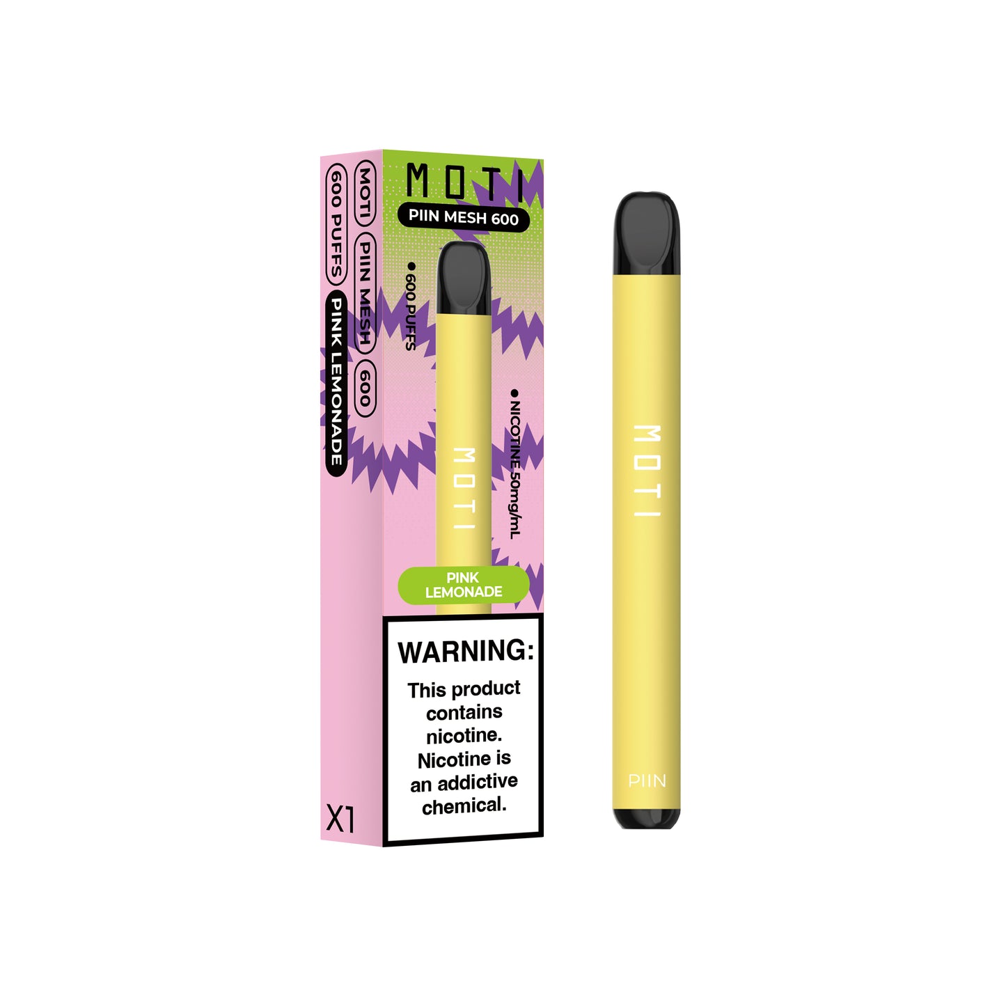 MOTI PIIN 600 M - Pink Lemonade 600 Puff